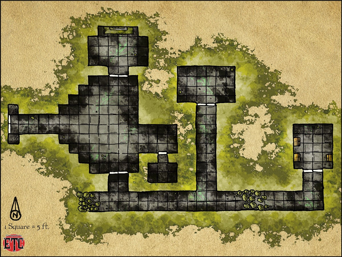 Cursed Crypt Fantasy Map