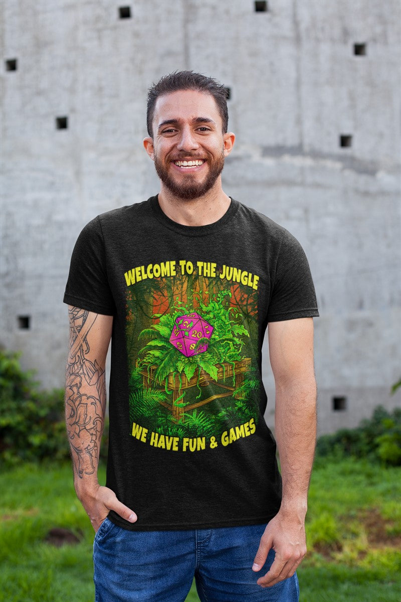 Bliv klar Phobia dobbelt Welcome To The Jungle RPG Cotton T-Shirt DDG