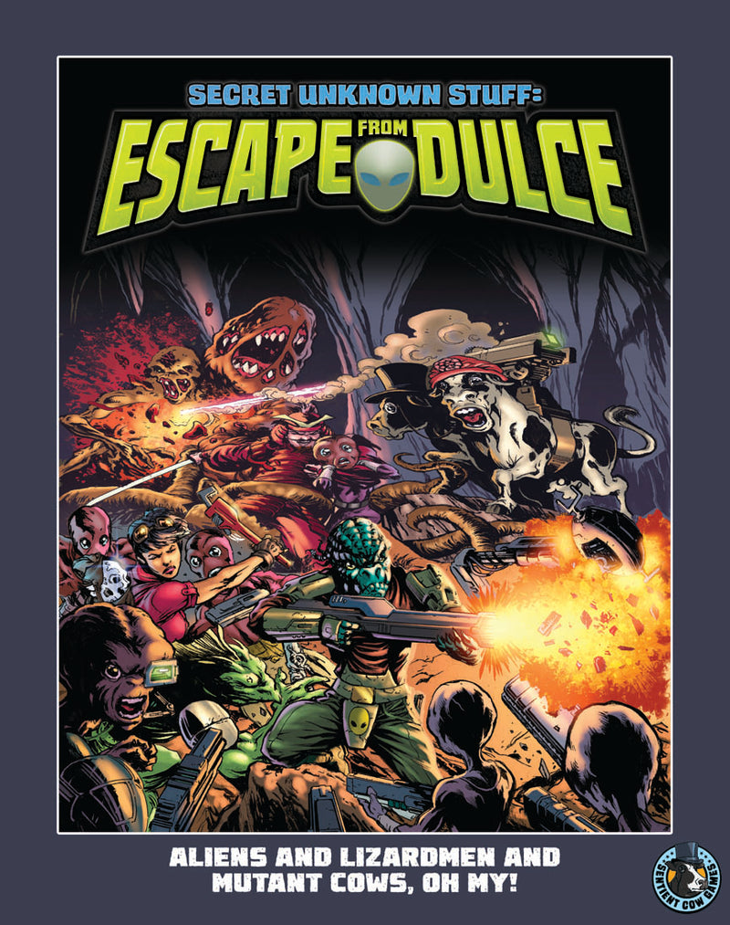 Aliens And Lizardmen And Mutant Cows OH MY Canvas Print Secret Unknown Stuff: Escape from Dulce