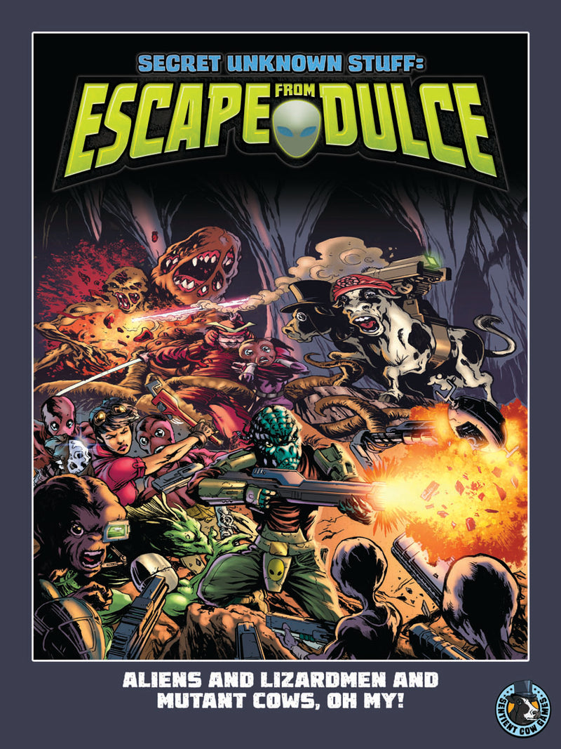 Aliens And Lizardmen And Mutant Cows OH MY Canvas Print Secret Unknown Stuff: Escape from Dulce