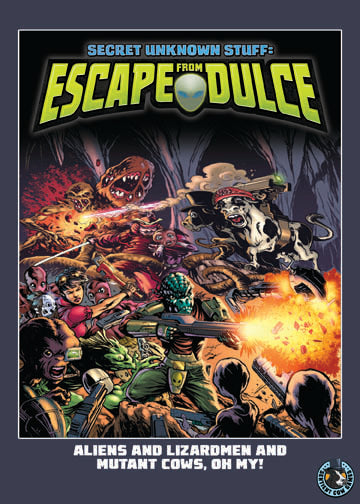 Aliens And Lizardmen And Mutant Cows OH MY Canvas Print Secret Unknown Stuff: Escape from Dulce