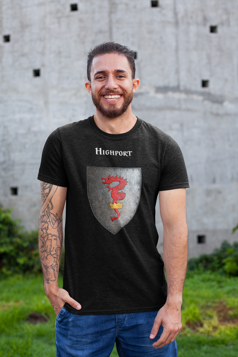 Highport Heraldry of Greyhawk Anna Meyer Cartography Cotton T-Shirt