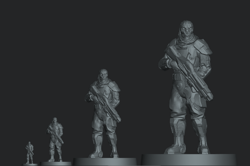 ADAM STARBLASTER Secret Unknown Stuff-Escape from Dulce 3D Printed Miniature