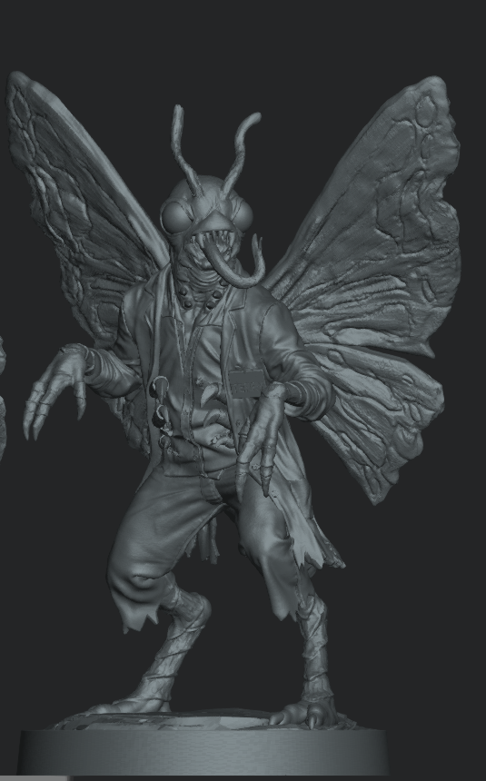 DR. TERRY THE MOTHMAN Secret Unknown Stuff-Escape from Dulce 3D Printed Miniature