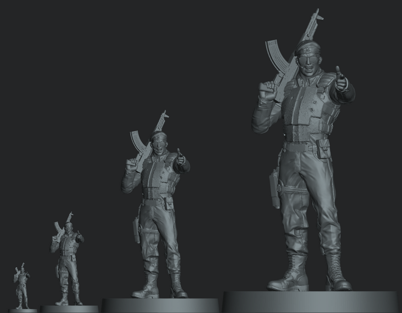 BASE GUARD COMMANDER Secret Unknown Stuff-Escape from Dulce 3D Printed Miniature