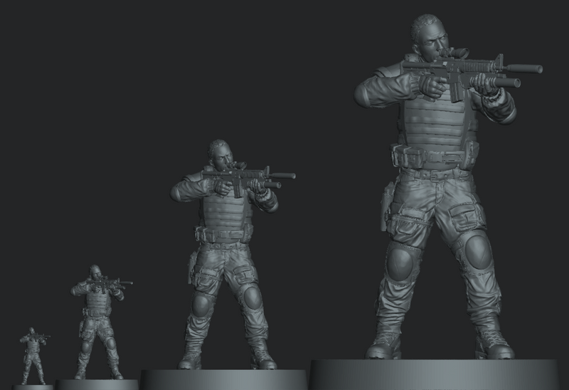 REB BUFORD Secret Unknown Stuff-Escape from Dulce 3D Printed Miniature