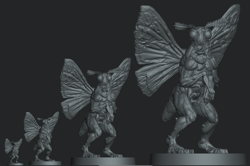 MAURY THE MOTHMAN Secret Unknown Stuff-Escape from Dulce 3D Printed Miniature