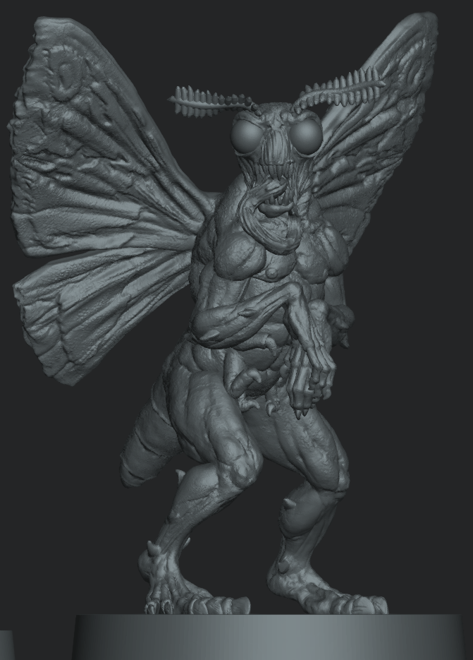 MAURY THE MOTHMAN Secret Unknown Stuff-Escape from Dulce 3D Printed Miniature