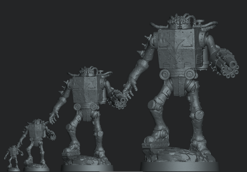 UBER ROBOTOR Secret Unknown Stuff-Escape from Dulce 3D Printed Miniature