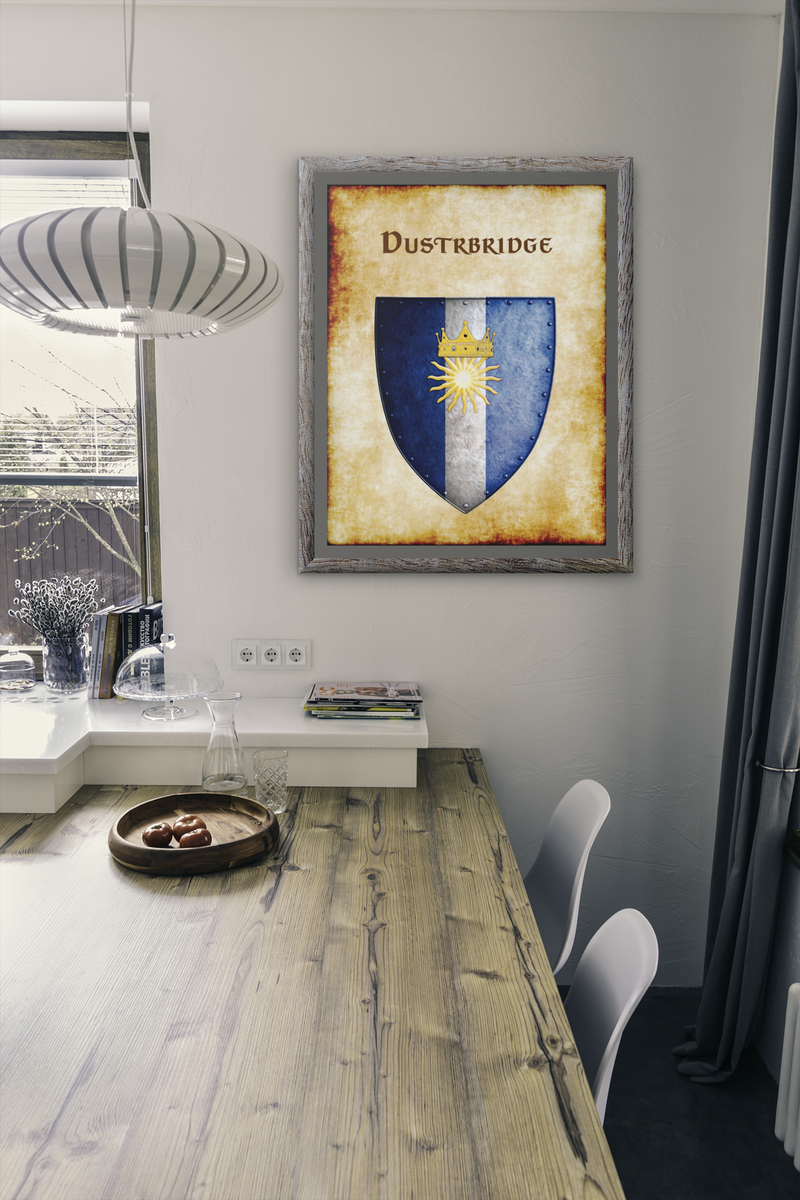 Dustrbridge Heraldry of Greyhawk Anna Meyer Cartography Canvas Art Print