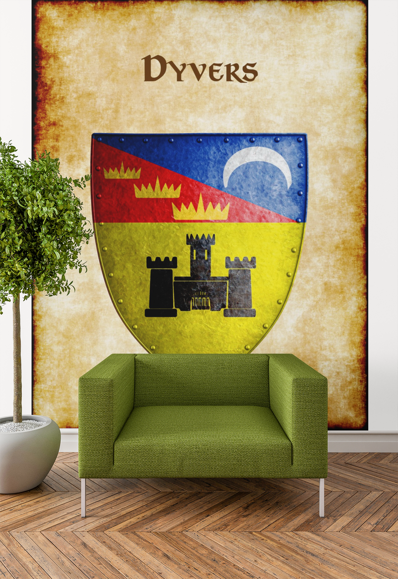 Dyvers Heraldry of Greyhawk Anna Meyer Cartography Canvas Art Print