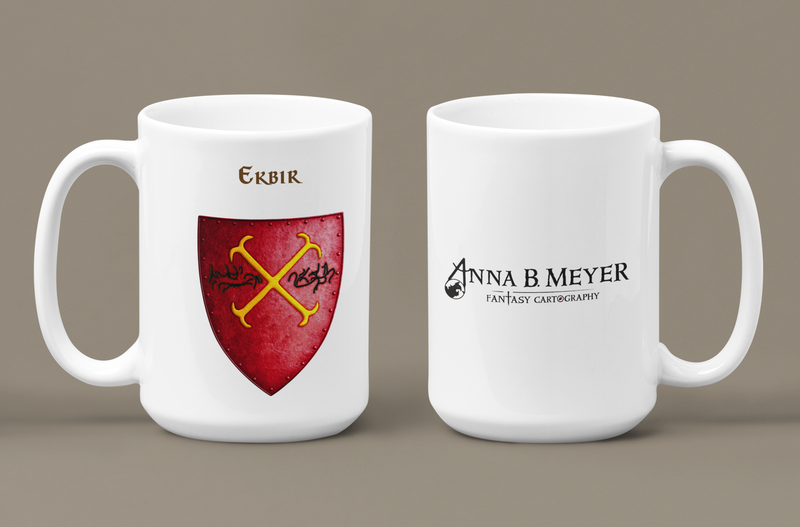 Ekbir Heraldry of Greyhawk Anna Meyer Cartography Coffee Mug 11oz/15oz