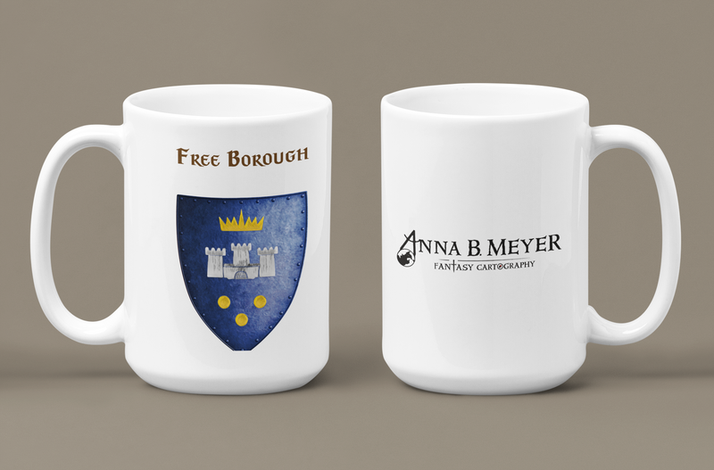 Free Borough Heraldry of Greyhawk Anna Meyer Cartography Coffee Mug 11oz/15oz