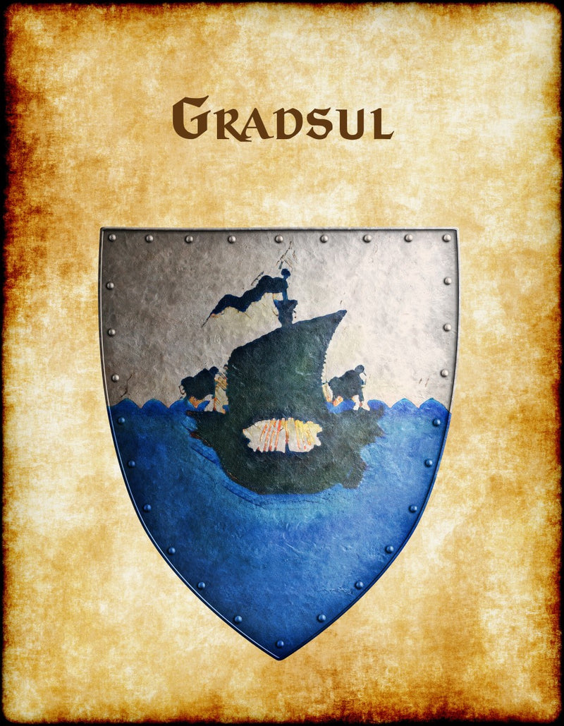 Gradsul Heraldry of Greyhawk Anna Meyer Cartography Canvas Art Print