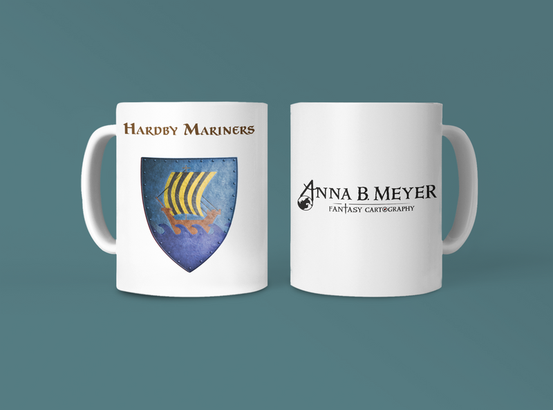 Hardby Mariners Heraldry of Greyhawk Anna Meyer Cartography Coffee Mug 11oz/15oz