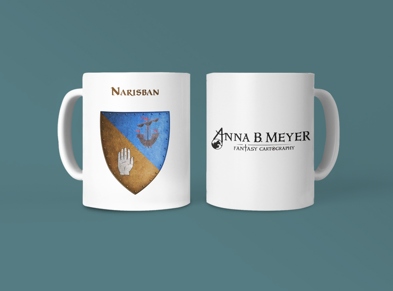 Narisban Heraldry of Greyhawk Anna Meyer Cartography Coffee Mug 11oz/15oz