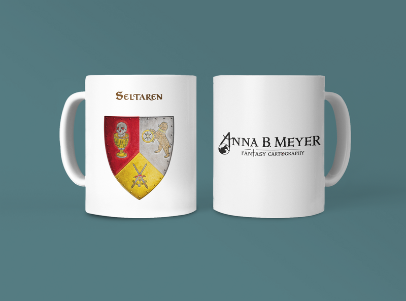 Seltaren Heraldry of Greyhawk Anna Meyer Cartography Coffee Mug 11oz/15oz