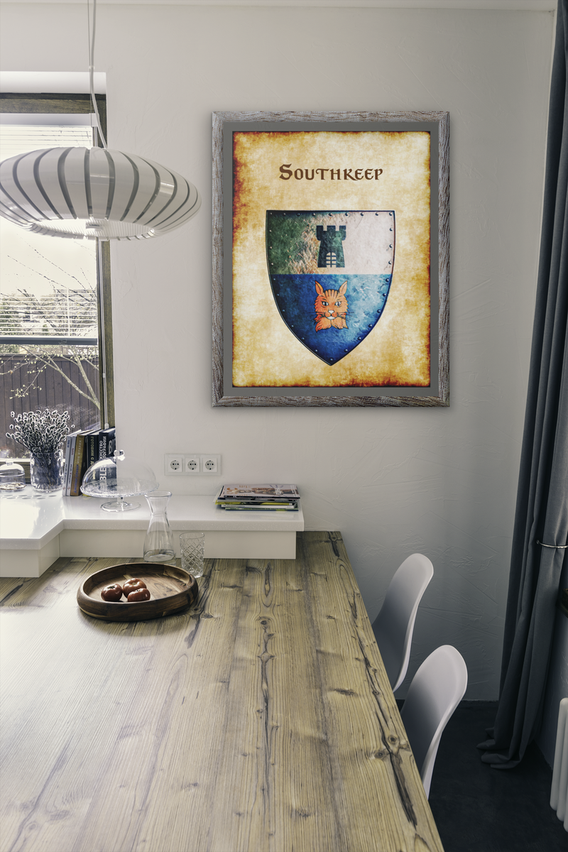 Southkeep Heraldry of Greyhawk Anna Meyer Cartography Canvas Art Print