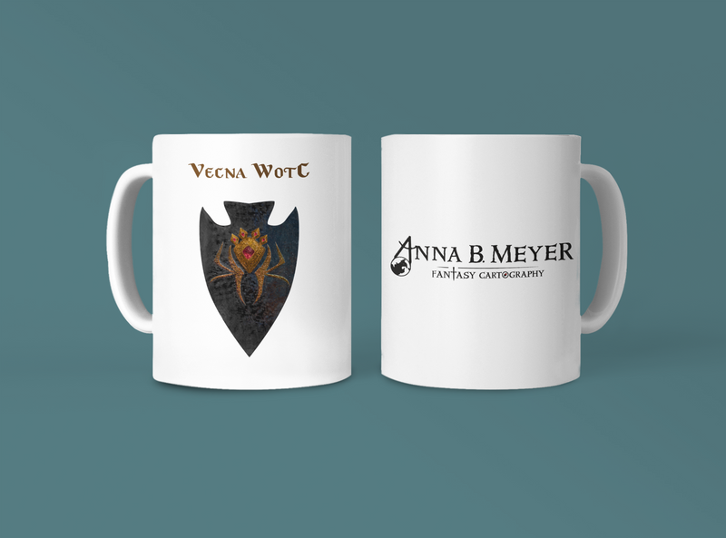 Vecna WotC Heraldry of Greyhawk Anna Meyer Cartography Coffee Mug 11oz/15oz