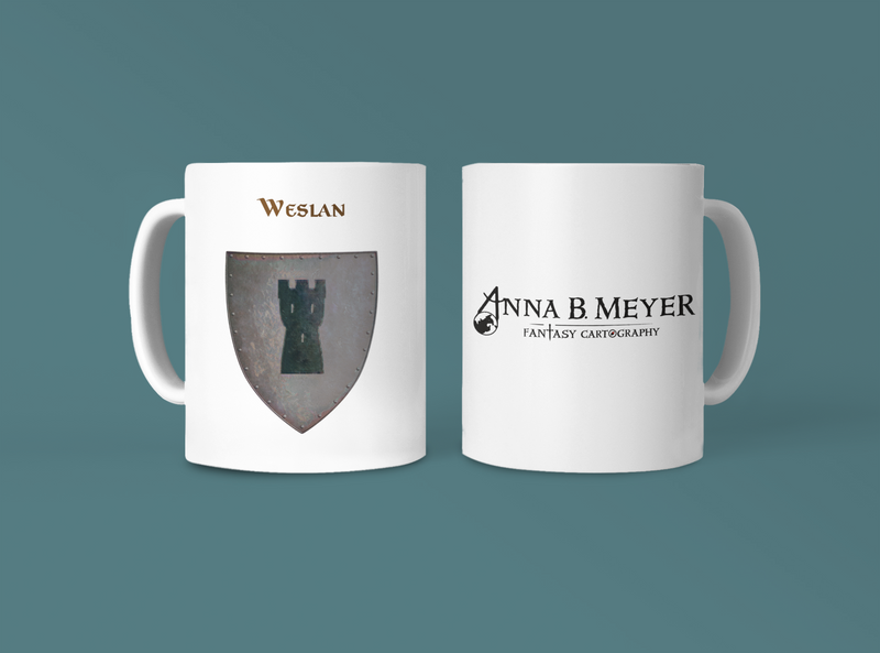 Weslan Heraldry of Greyhawk Anna Meyer Cartography Coffee Mug 11oz/15oz