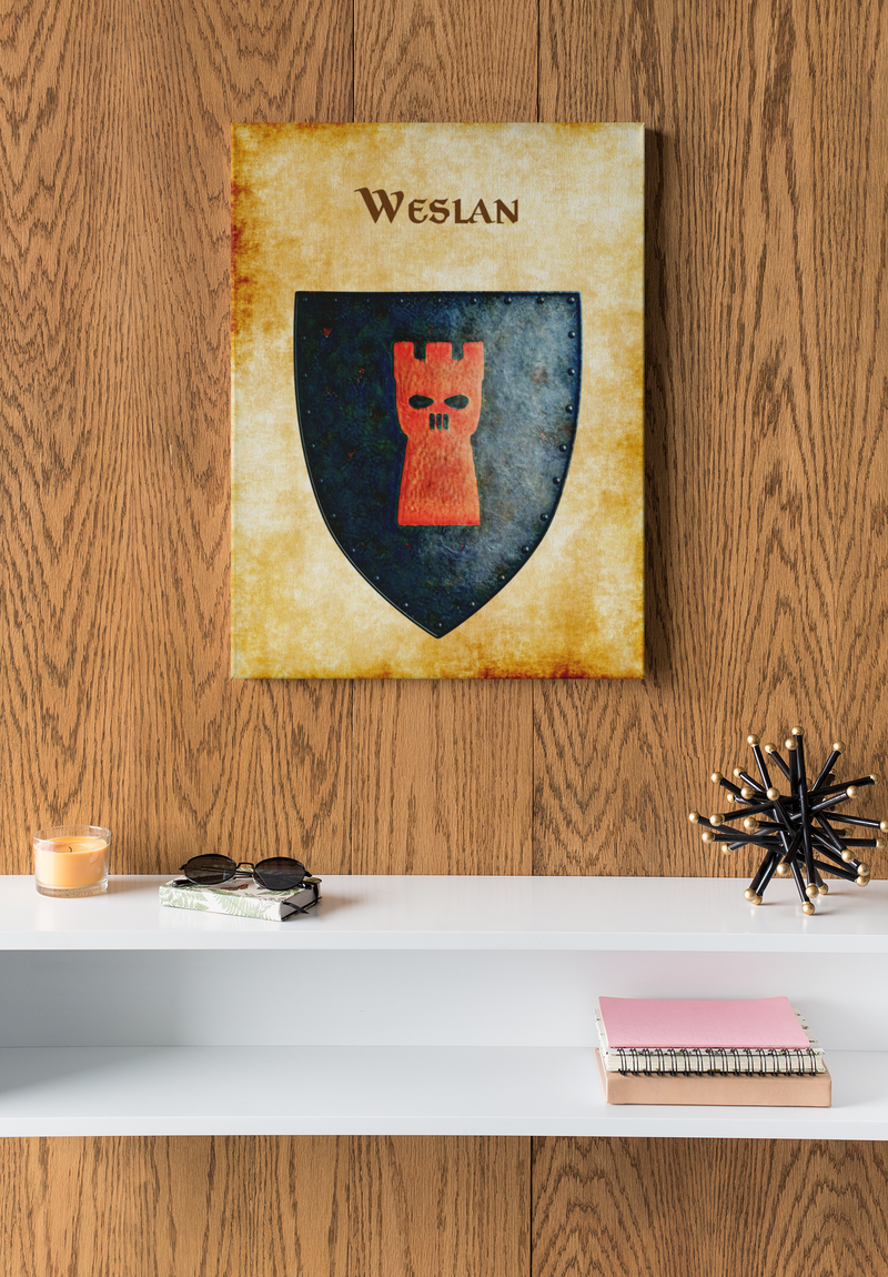 Weslan New Heraldry of Greyhawk Anna Meyer Cartography Canvas Art Print