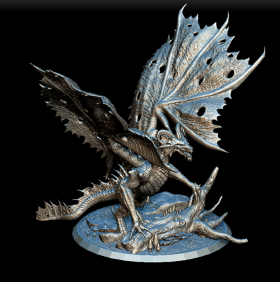 09 Fulnor Champion Of The Green Dragon Full Body - Monstrous Menagerie 3D Printed Miniature Wholesale