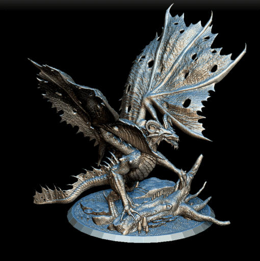 09 Fulnor Champion Of The Green Dragon Full Body - Monstrous Menagerie 3D Printed Miniature Wholesale