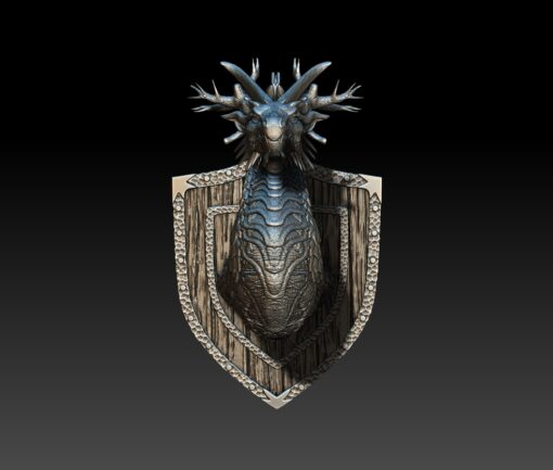 01 Hestial The Autumn Forest Dragon Bust - Monstrous Menagerie 3D Printed Dragon Miniature - Image 2