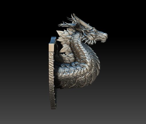 01 Hestial The Autumn Forest Dragon Bust - Monstrous Menagerie 3D Printed Dragon Miniature - Image 4