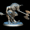 Close Detail of Minotaur Full-Body Miniature focusing on horns and snarling features
