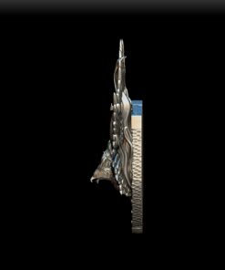 Left Profile of Phoenix Trophy Bust emphasizing bright plumage and elegant contours