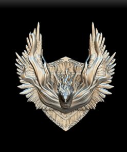 71 Phoenix Trophy Bust – Monstrous Menagerie Front View showing fiery plumage and regal pose