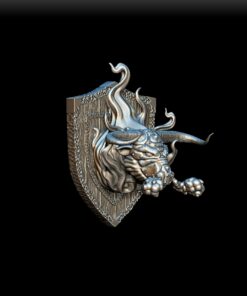 Angle View of Gorgon Trophy Bust