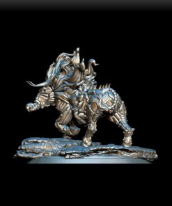 Left Profile of Gorgon Full-Body Miniature emphasizing nostrils fuming with green vapor detail