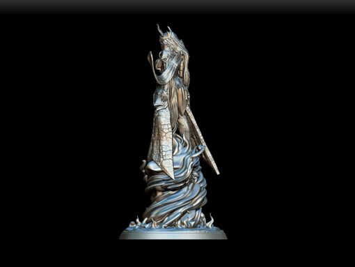 Efreeti miniature left profile, infernal stance