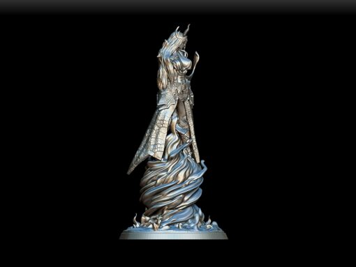 Efreeti miniature right profile, elemental detail