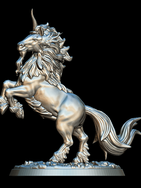 Nightshade Unicorn full-body miniature complete corrupted steed detail