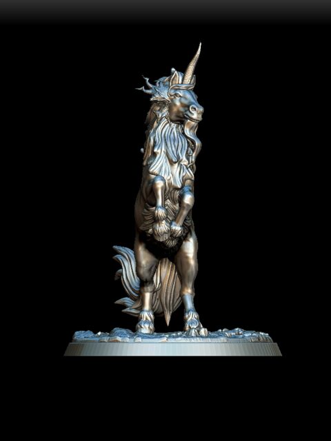 75 Nightshade Unicorn Full-Body Miniature – Monstrous Menagerie