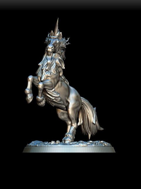 Nightshade Unicorn full-body angled view with flowing mane