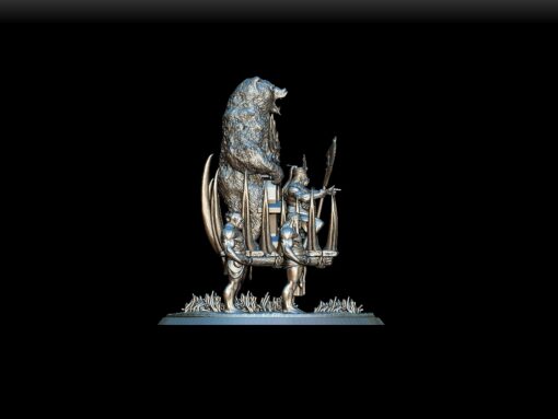 Gruulga Bloodwomb miniature right profile, clawed hands