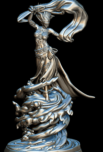 Djinn full-body miniature complete elemental detail