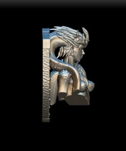 Krakena bust right profile, ridged mantle