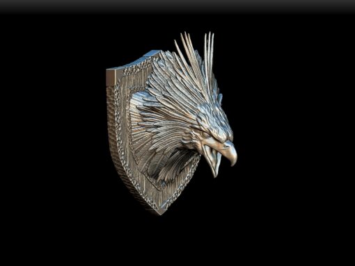 Roc bust angled view with shield backplate