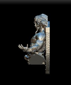 Marid bust left profile, aquatic crest