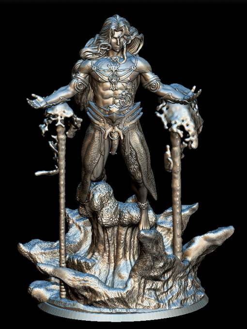 Marid full-body miniature complete aquatic detail
