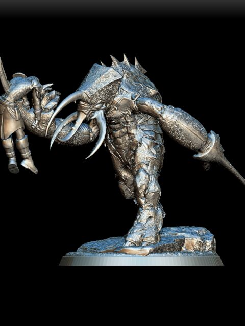 Umber Hulk full-body angled view with mandibles and claws