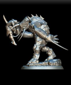 Umber Hulk miniature left profile, insectoid carapace