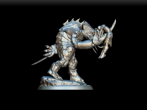 Umber Hulk miniature right profile, ridged body