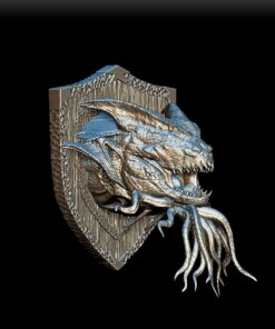Kraken bust angled view miniature