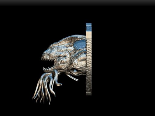 Kraken bust left profile display